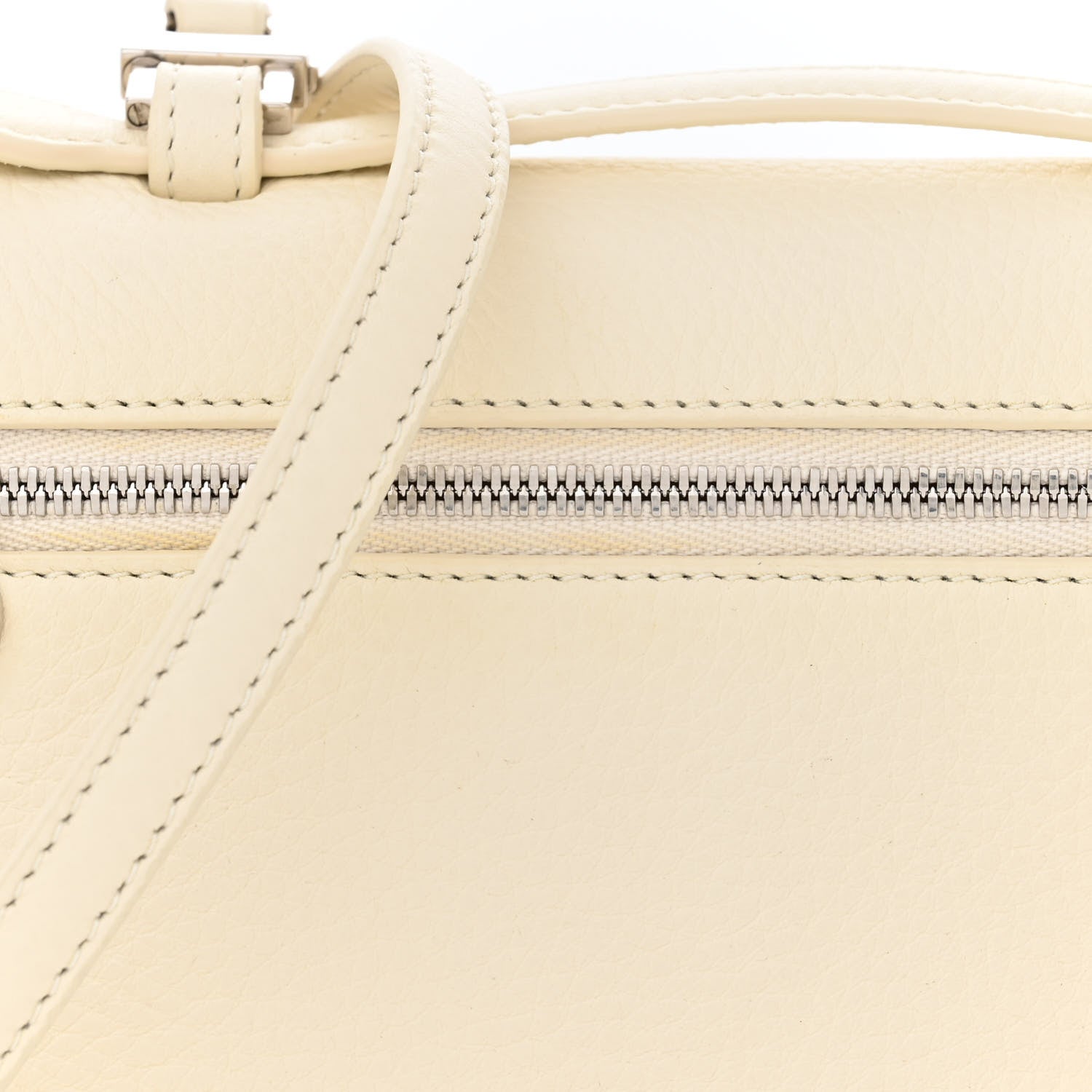 Loro Piana Grained Calfskin L19 Extra Pocket Pouch Whisper White 11 of 16