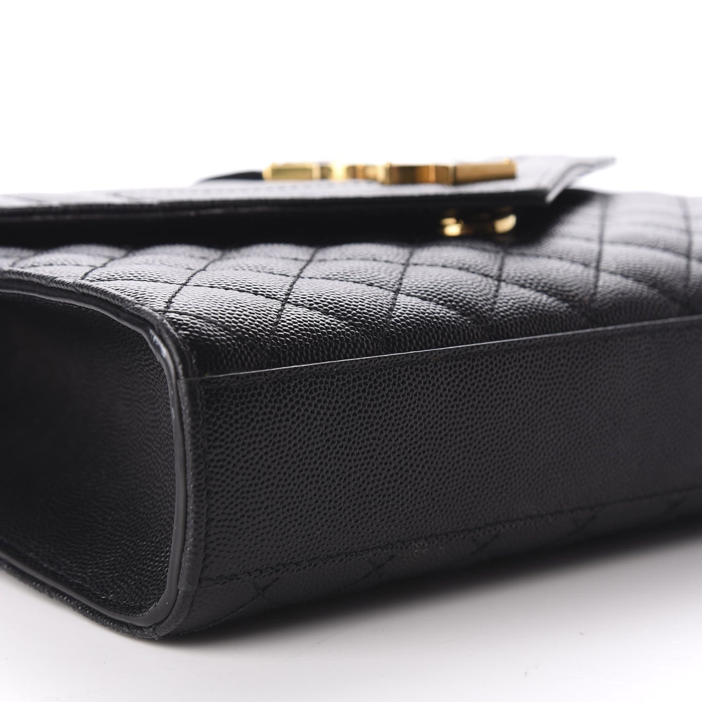 Grain De Poudre Textured Mixed Matelasse Triquilt Medium Monogram Satchel Black