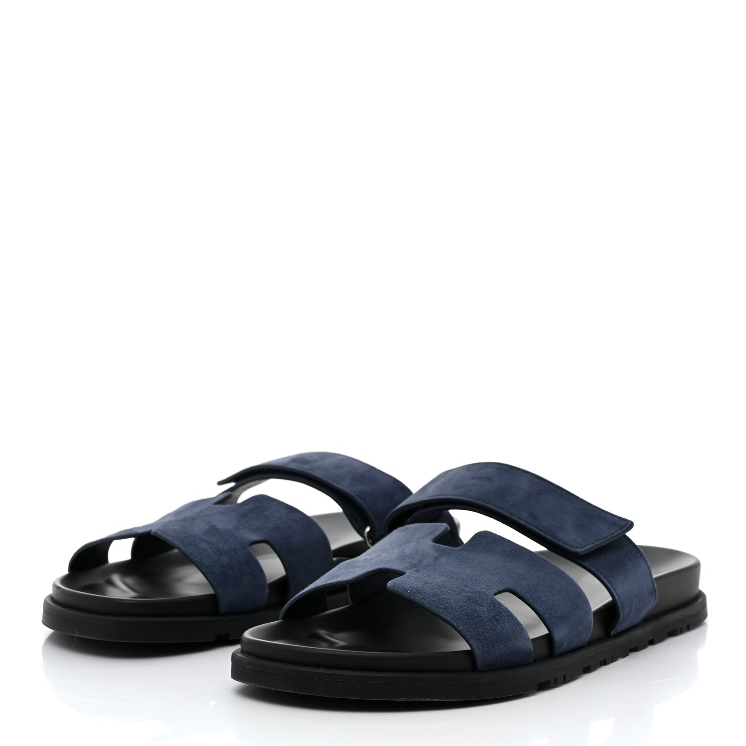Hermes Suede Goatskin Mens Chypre Sandals 44 Bleu Celeste 3 of 9