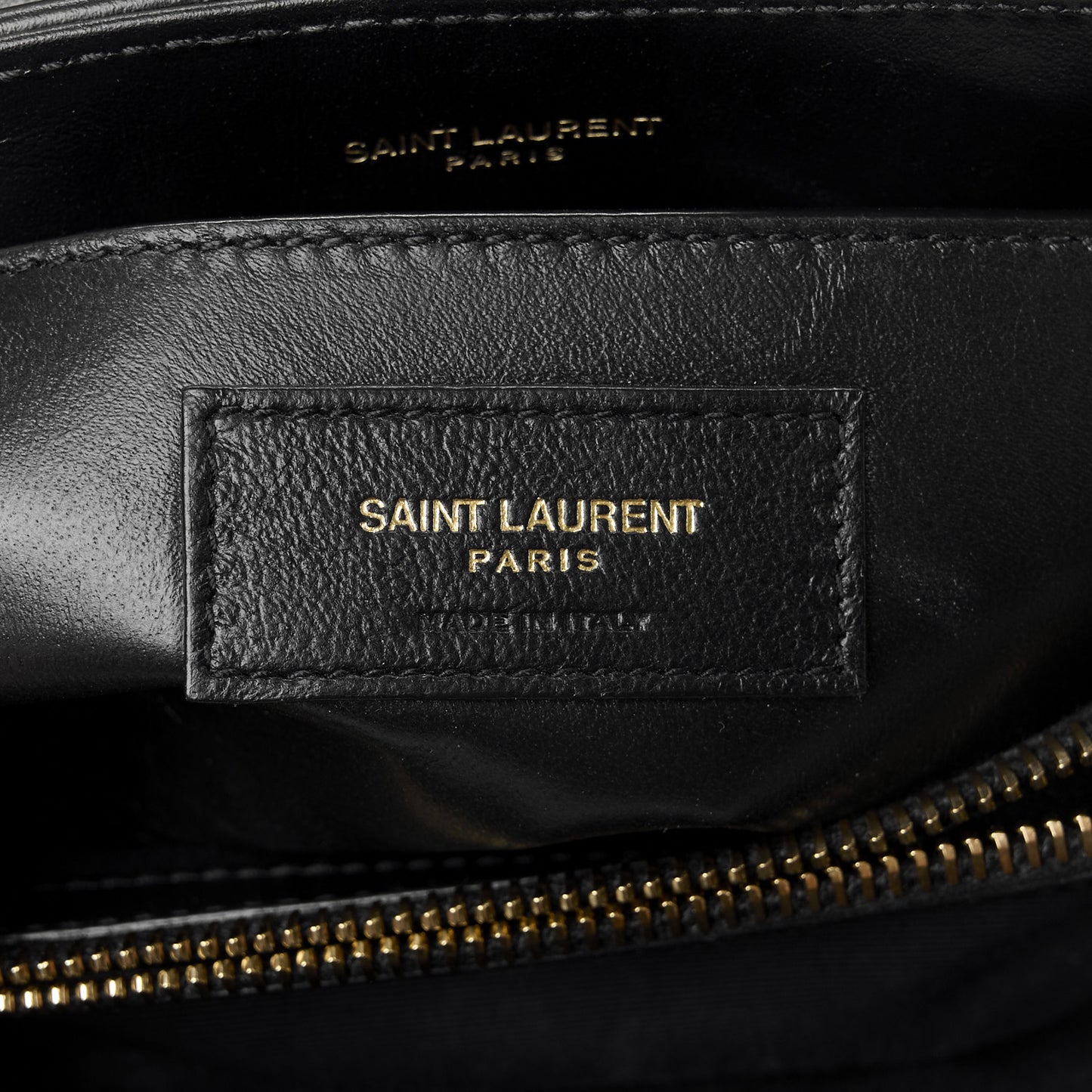 Calfskin Y Quilted Monogram Small Loulou Chain Satchel Black