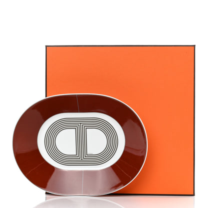 Hermes Porcelain Rallye 24 Mini Oval Plate 7 of 7