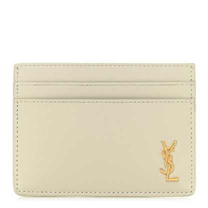 Saint Laurent Calfskin Tiny Cassandre Credit Card Case Blanc Vintage 1 of 7