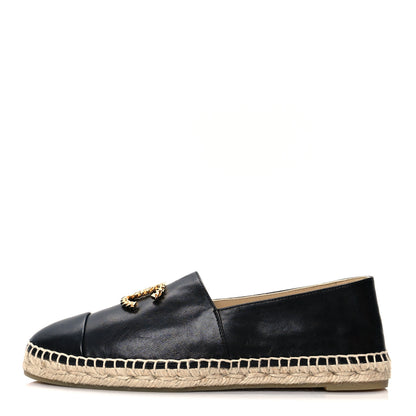 Chanel Calfskin Chain CC Espadrilles 41 Black 1 of 8