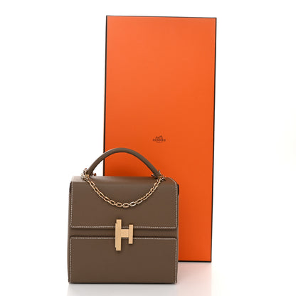 Hermes Epsom Cinhetic Boxy Top Handle Bag Etoupe 11 of 11