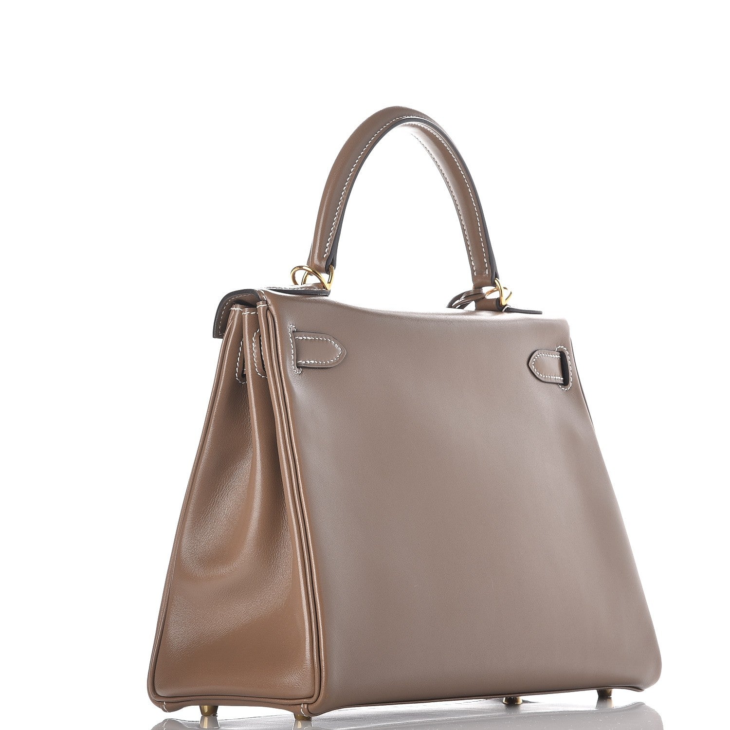 Hermes Tadelakt Kelly Retourne 28 Etoupe 3 of 36