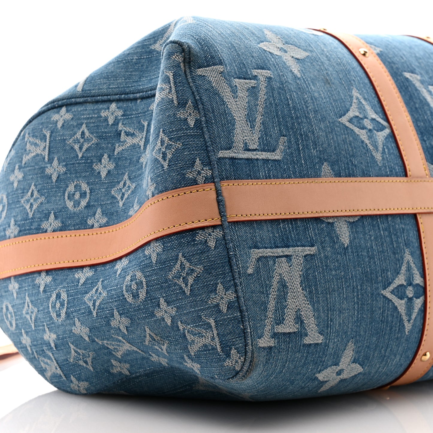 Denim Monogram New LV Remix Keepall Bandouliere 45 Blue