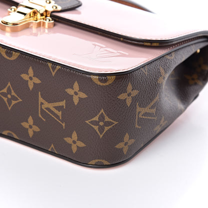 Louis Vuitton Patent Calfskin Monogram Cherrywood BB Rose Ballerine 8 of 9