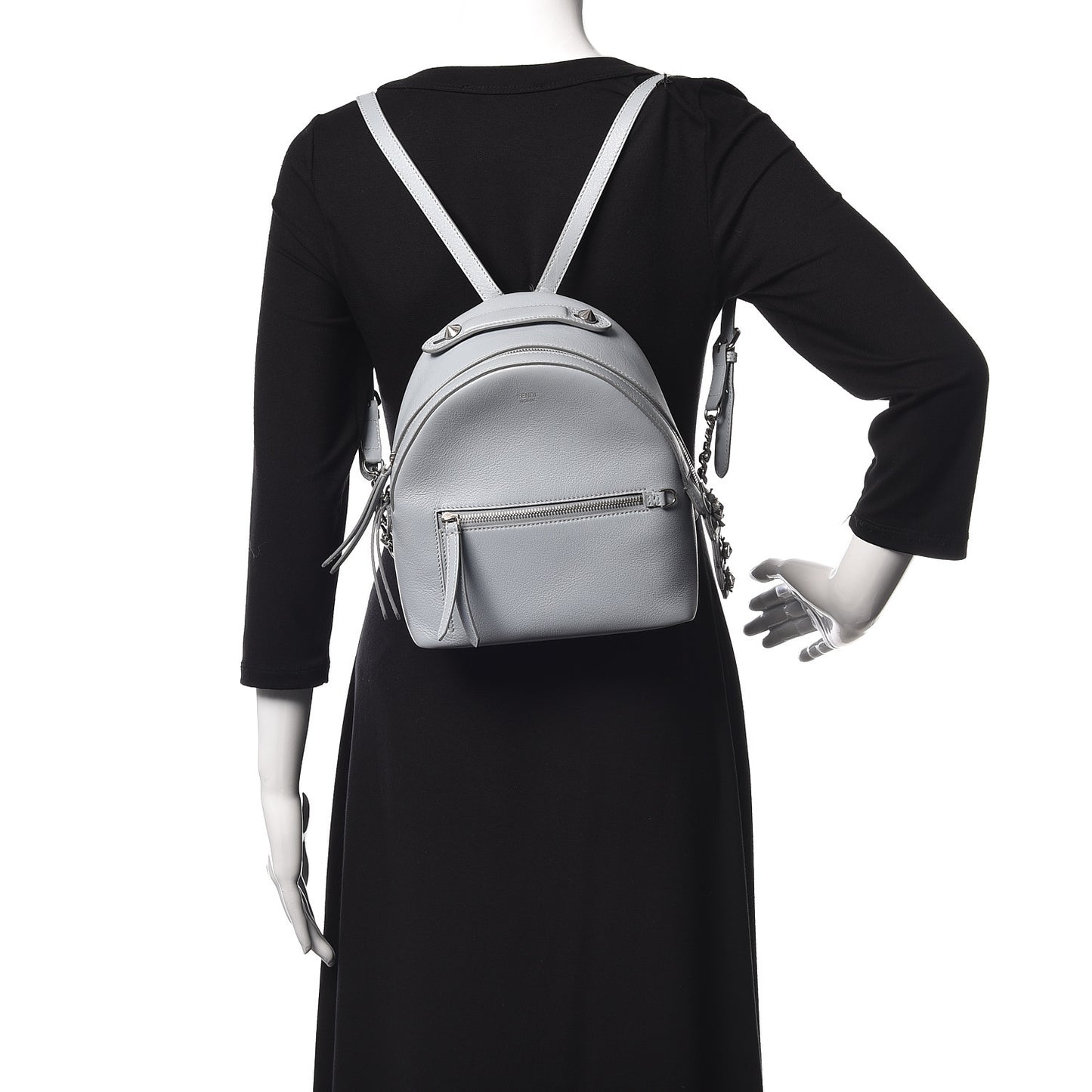 Vitello Dolce Crystal Flowerland Croc Tail Mini Backpack Grey