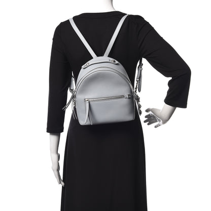 Fendi Vitello Dolce Crystal Flowerland Croc Tail Mini Backpack Grey 2 of 20