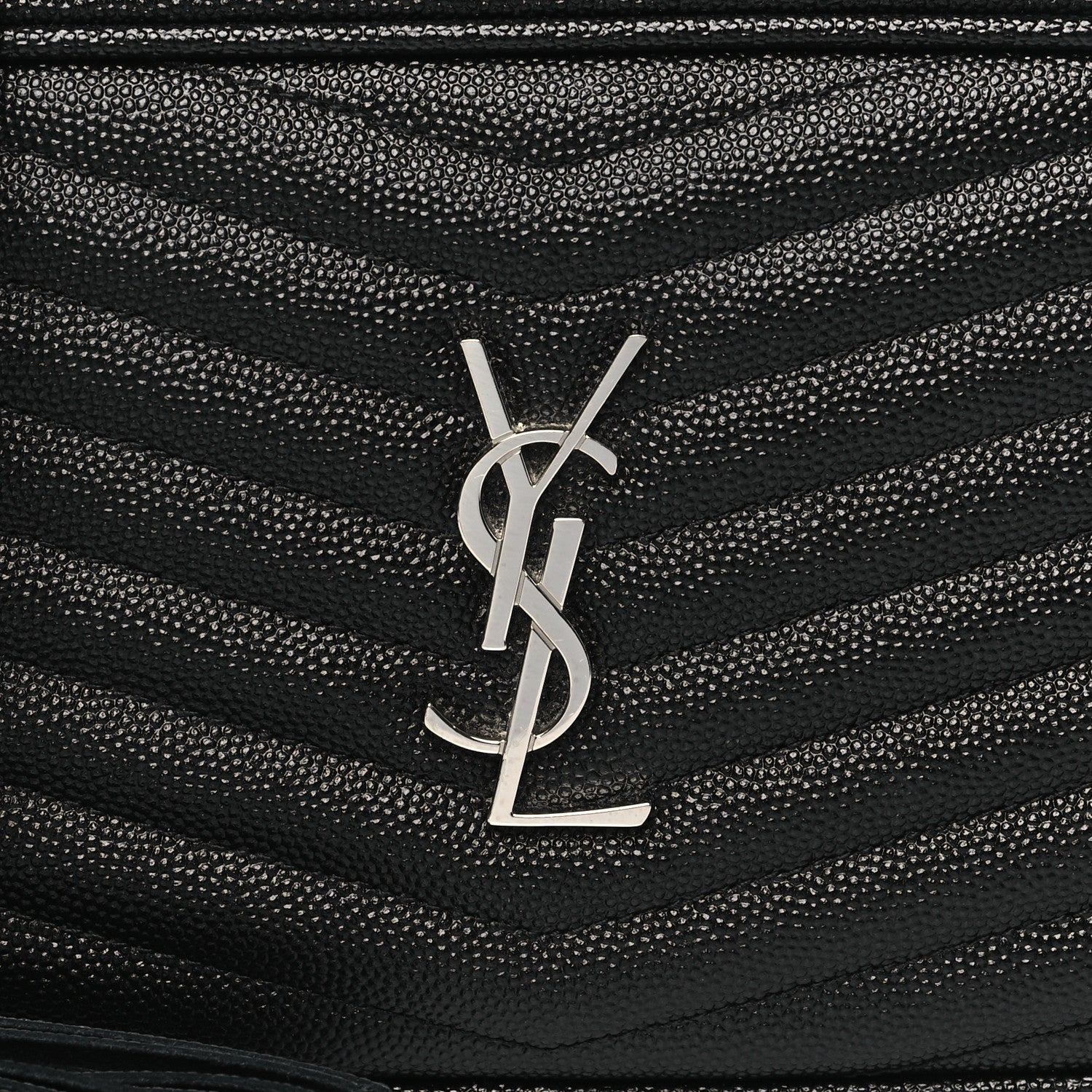 Saint Laurent Grain De Poudre Matelasse Monogram Mini Lou Camera Bag Black 8 of 11