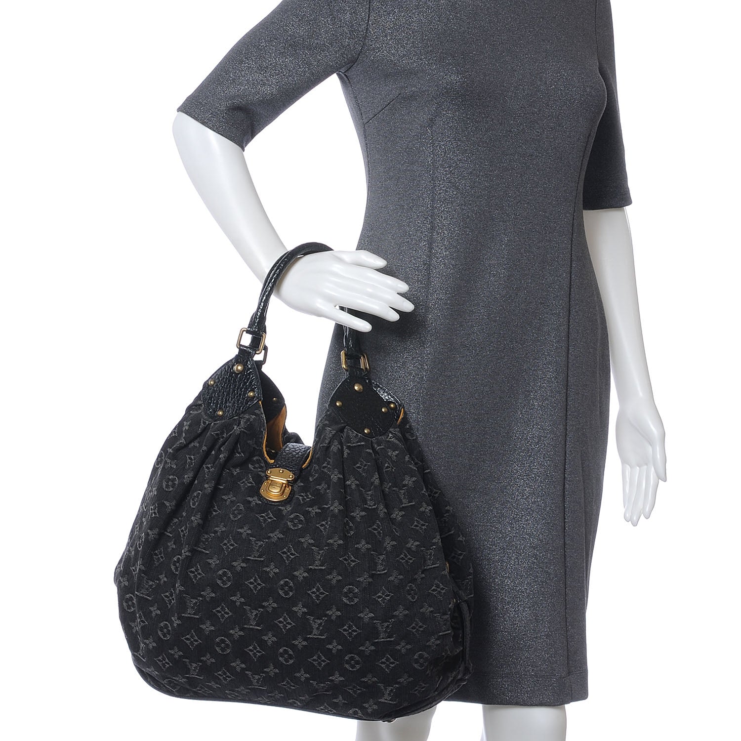Louis Vuitton Denim Mahina XL Black 2 of 7