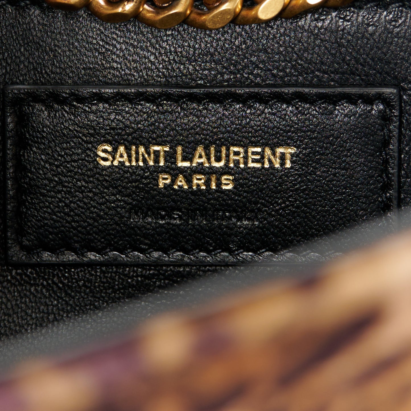 Velvet Leopard Print Small Monogram Kate Satchel Manto Natural