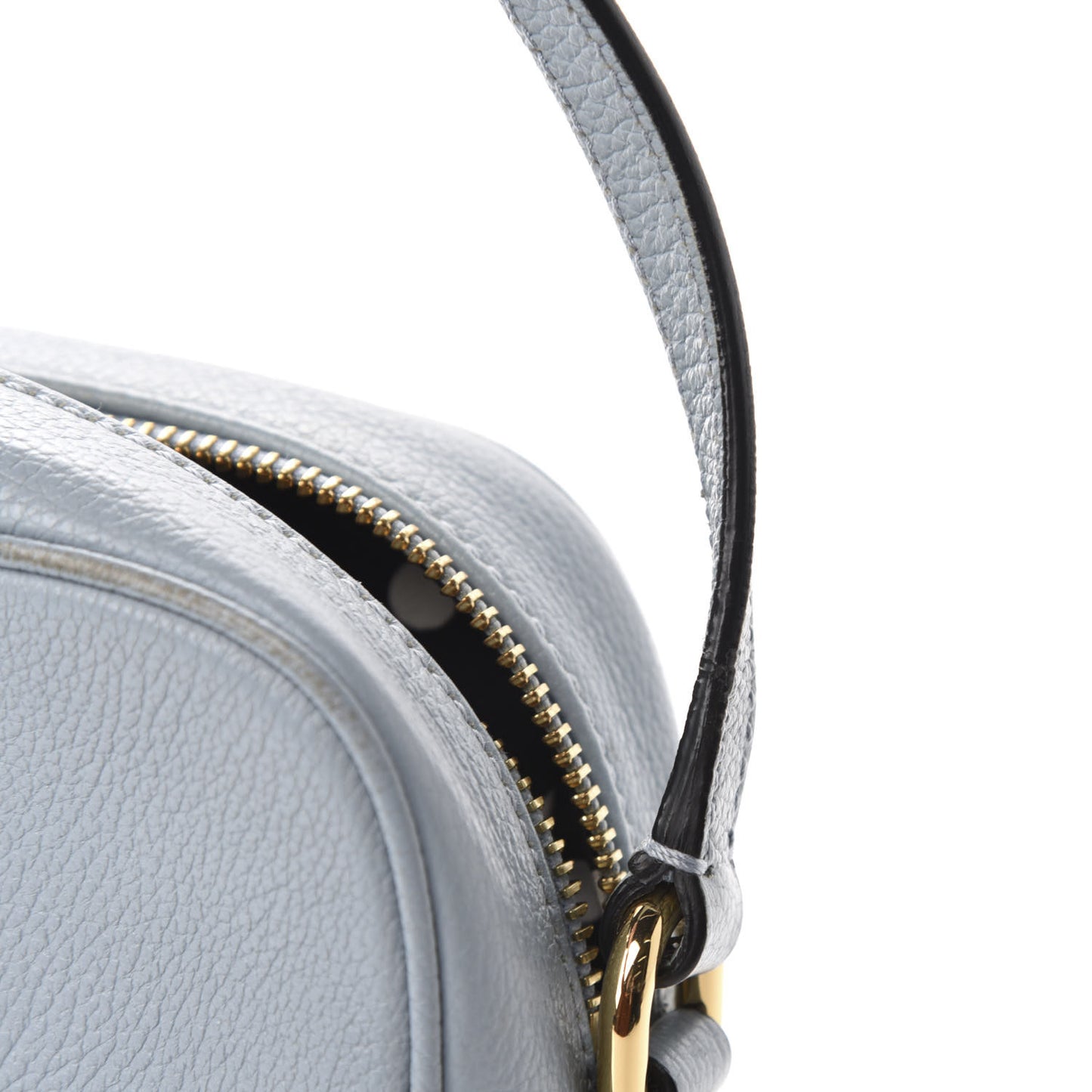 Calfskin Pom Pom Glam Crossbody Grey