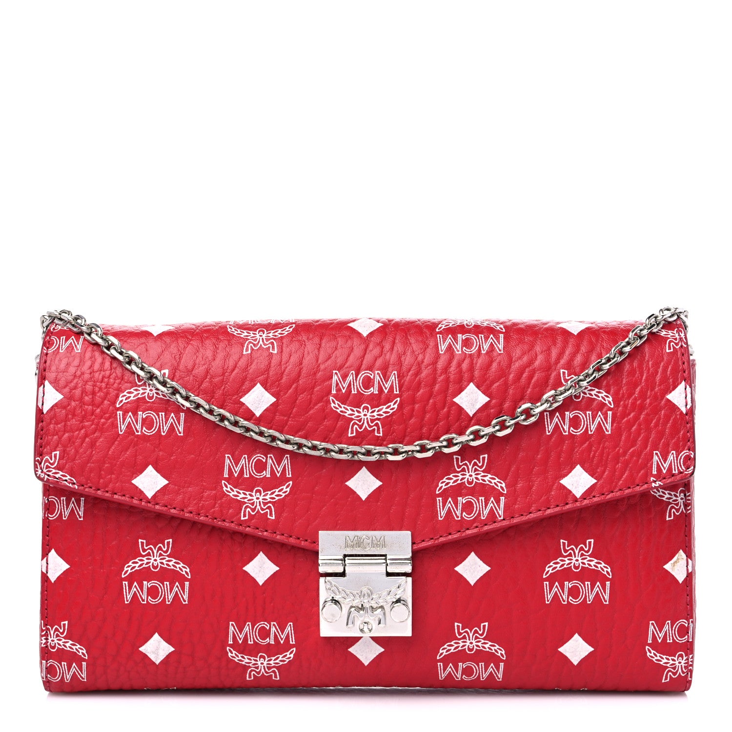 MCM Visetos Medium Tracy Crossbody Bag Ruby Red 1 of 8