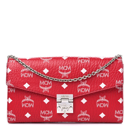 MCM Visetos Medium Tracy Crossbody Bag Ruby Red 1 of 8