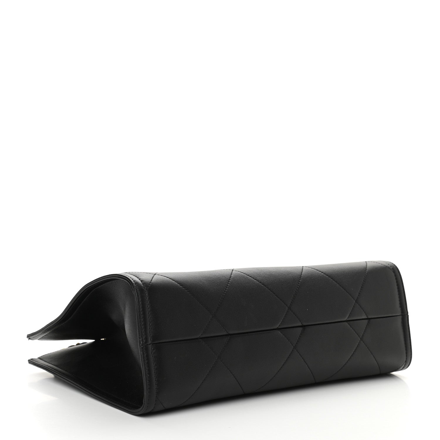 Chanel Calfskin Stitched Small Shopping Bag Black 4 of 10