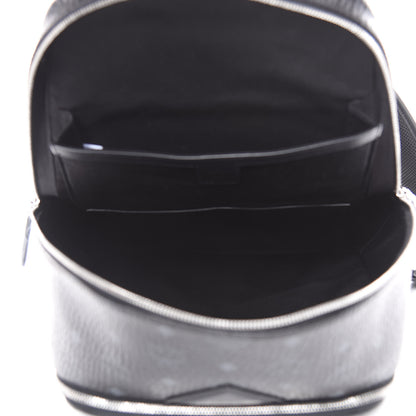 MCM Metallic Visetos Spot MD Backpack Silver Black 5 of 13
