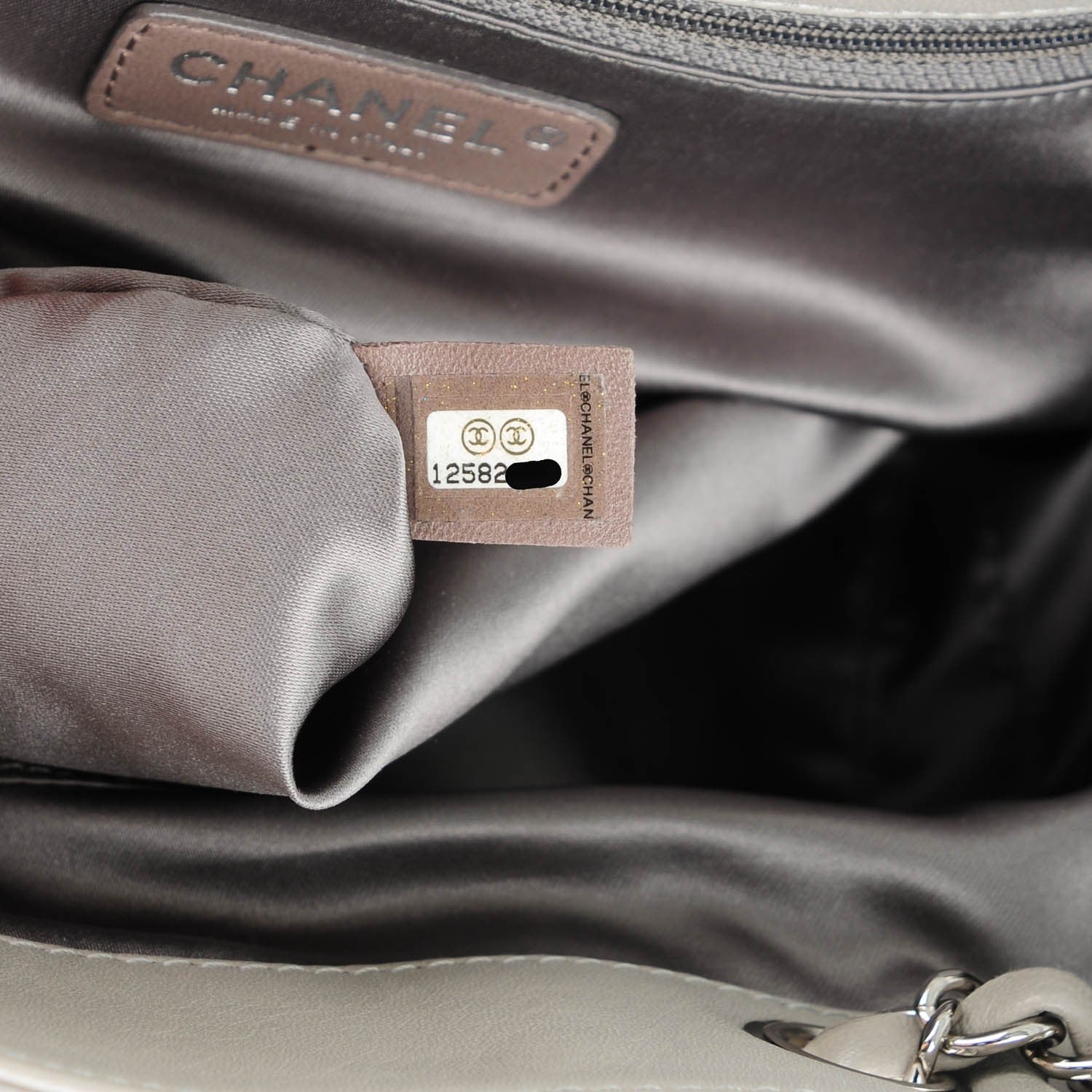 Chanel Glazed Lambskin Quilted North South Large Tote Grey 7 of 7