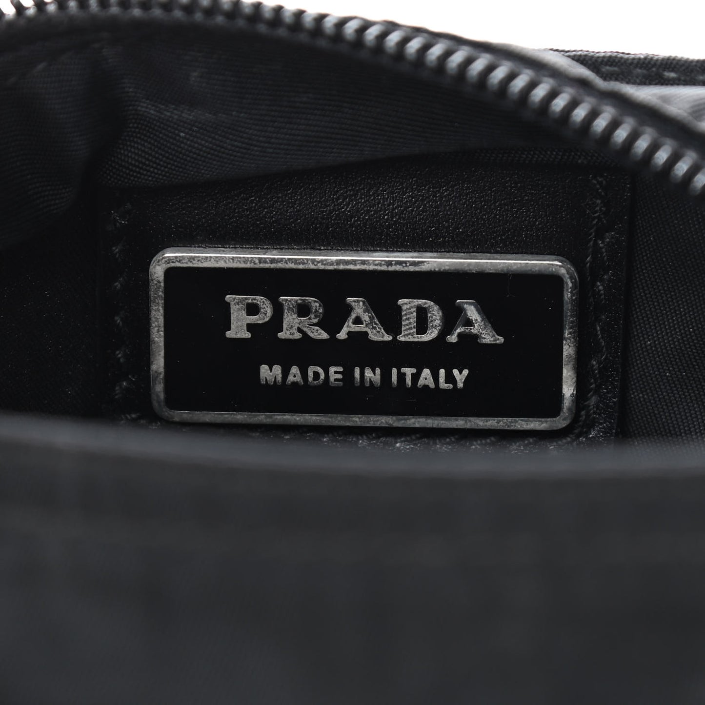 Tessuto Nylon Saffiano Flat Messenger Bag Black