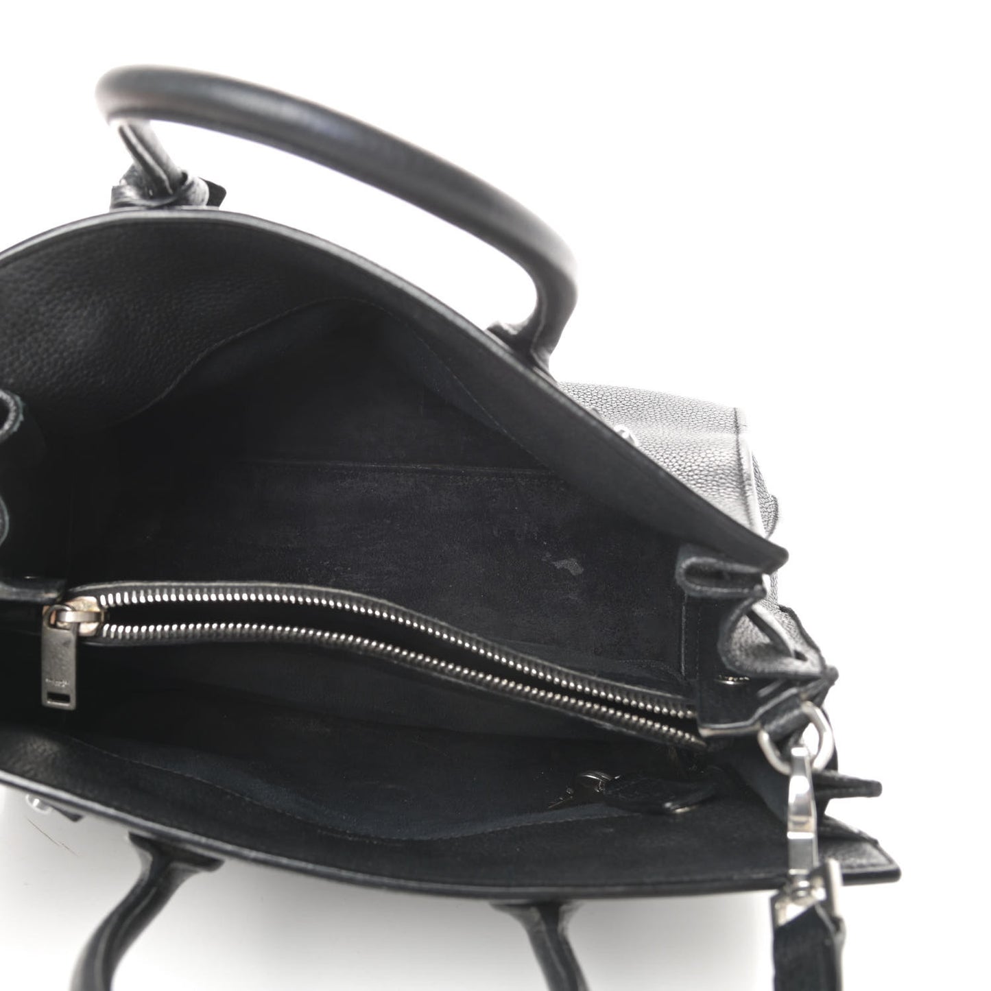 Grained Calfskin Baby Sac De Jour Souple Black