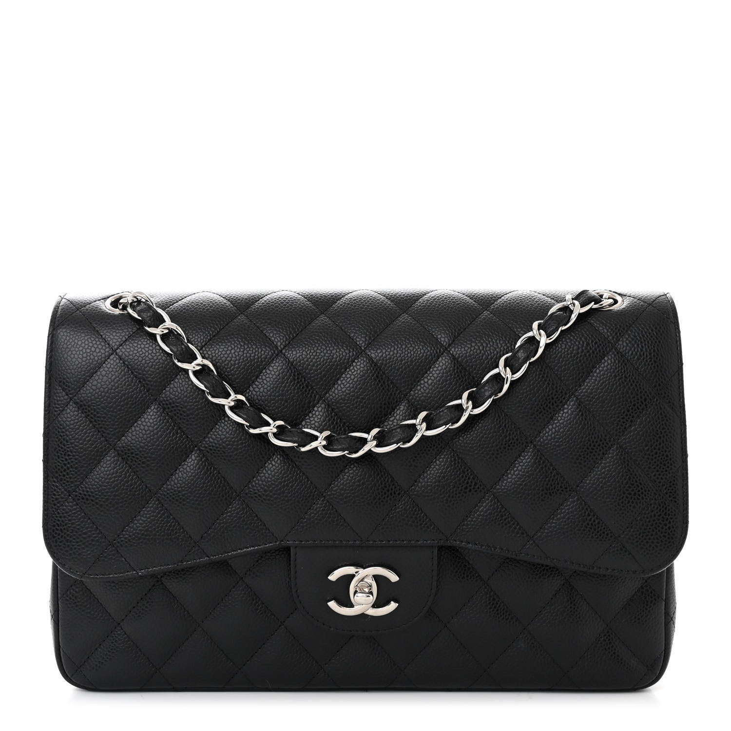 Chanel Caviar Quilted Jumbo Double Flap Black 1 of 11