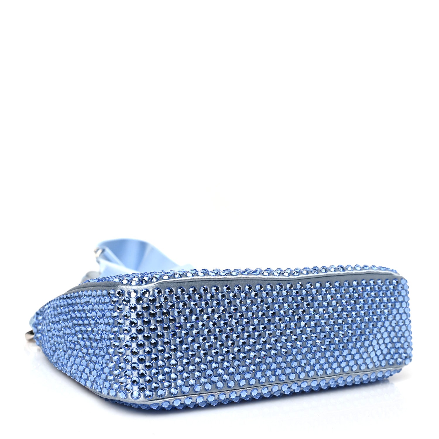 Prada Satin Crystal Re-Edition 2005 Shoulder Bag Celeste 4 of 13