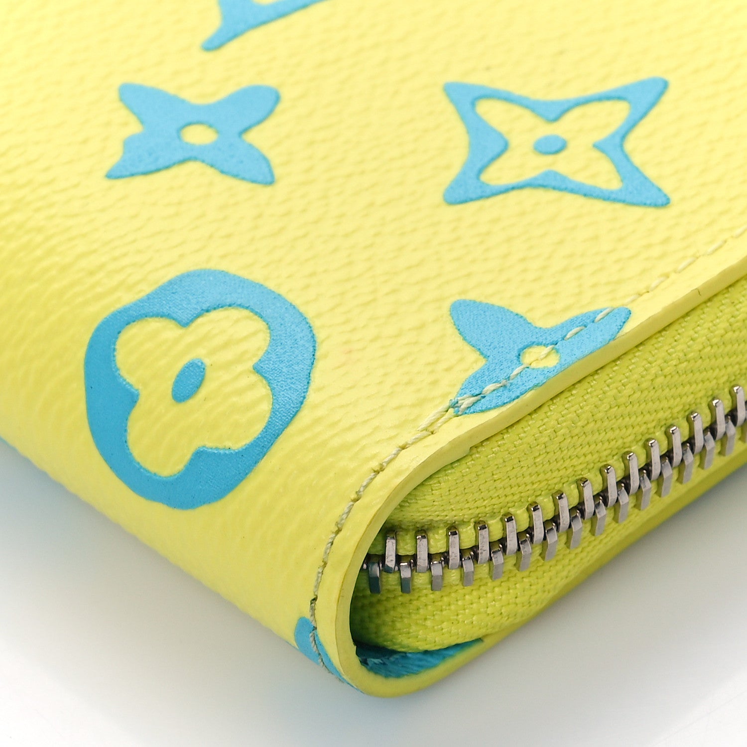 Louis Vuitton Monogram Playground Zippy Vertical Wallet Lime 7 of 8