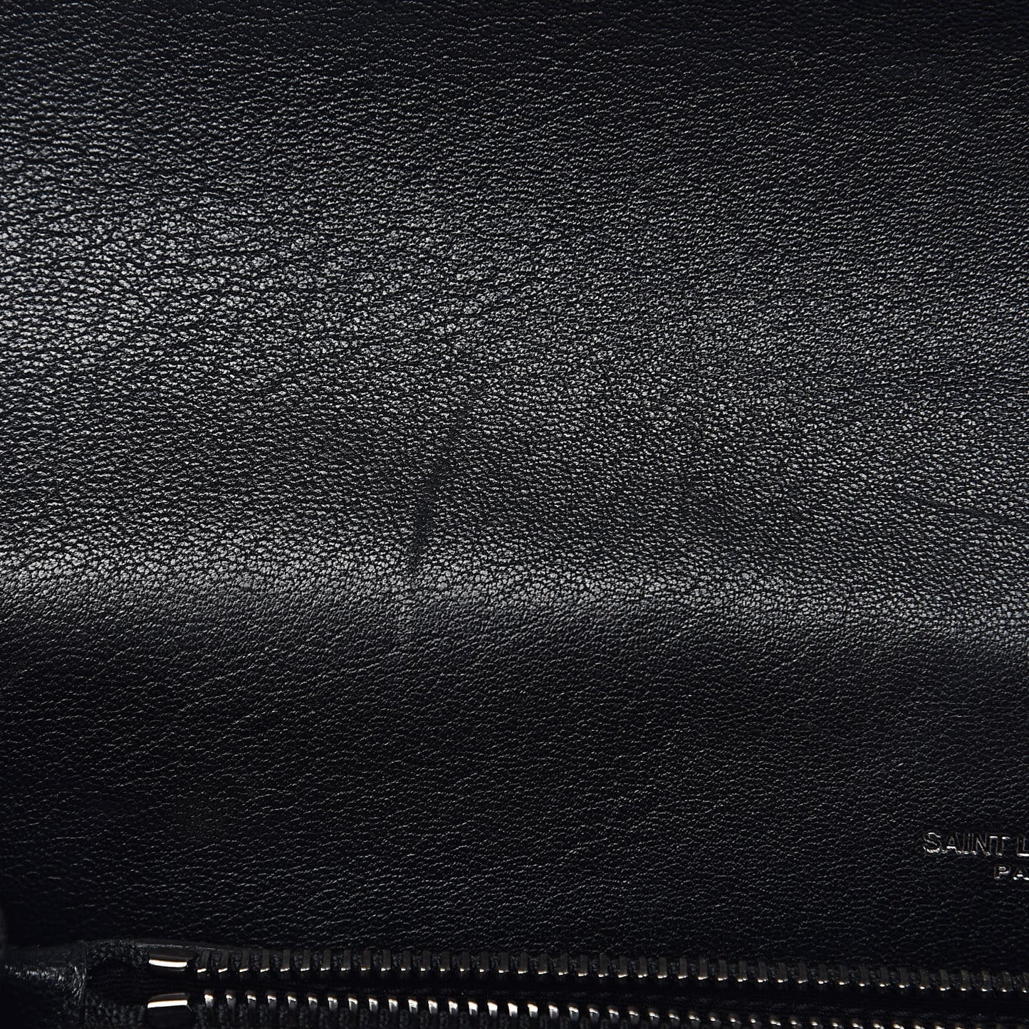 Sheepskin Matelasse Chevron Monogram Large College Satchel Black