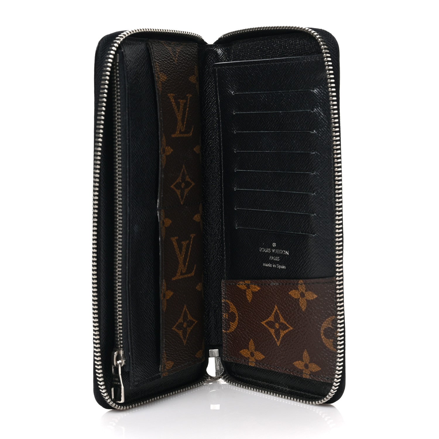 Louis Vuitton Monogram Macassar Vertical Zippy Wallet 5 of 6