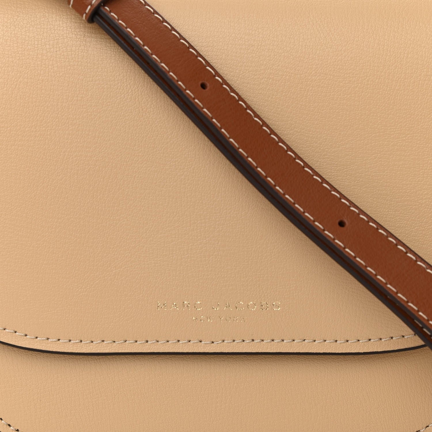 Marc Jacobs Calfskin Mini Rider Crossbody Beige Brown 11 of 11