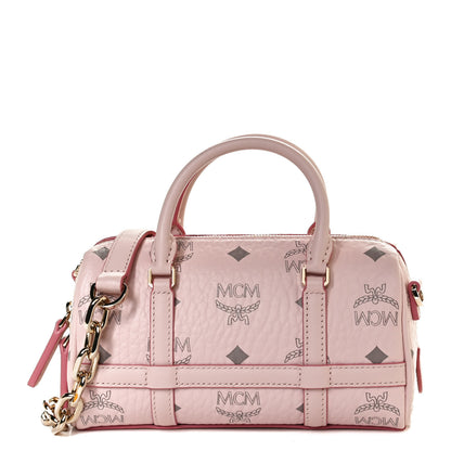 MCM Visetos Mini Delmy Boston Bag Pink 1 of 10