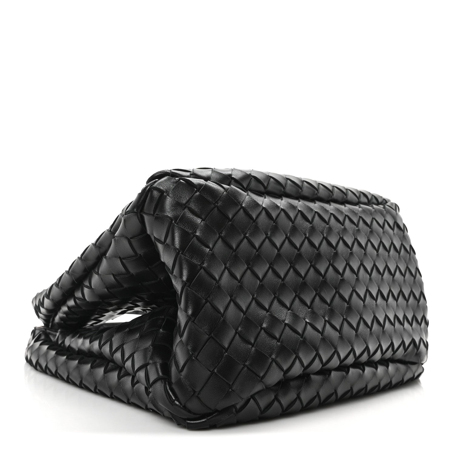 Bottega Veneta Nappa Intrecciato Medium Campana Shoulder Bag Black 4 of 9