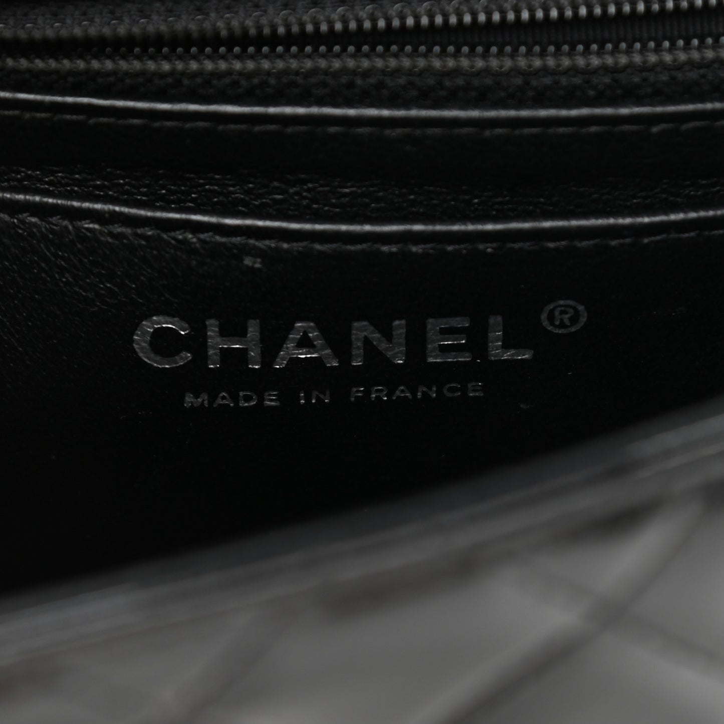 Patent Calfskin Quilted Mini Square Flap Black