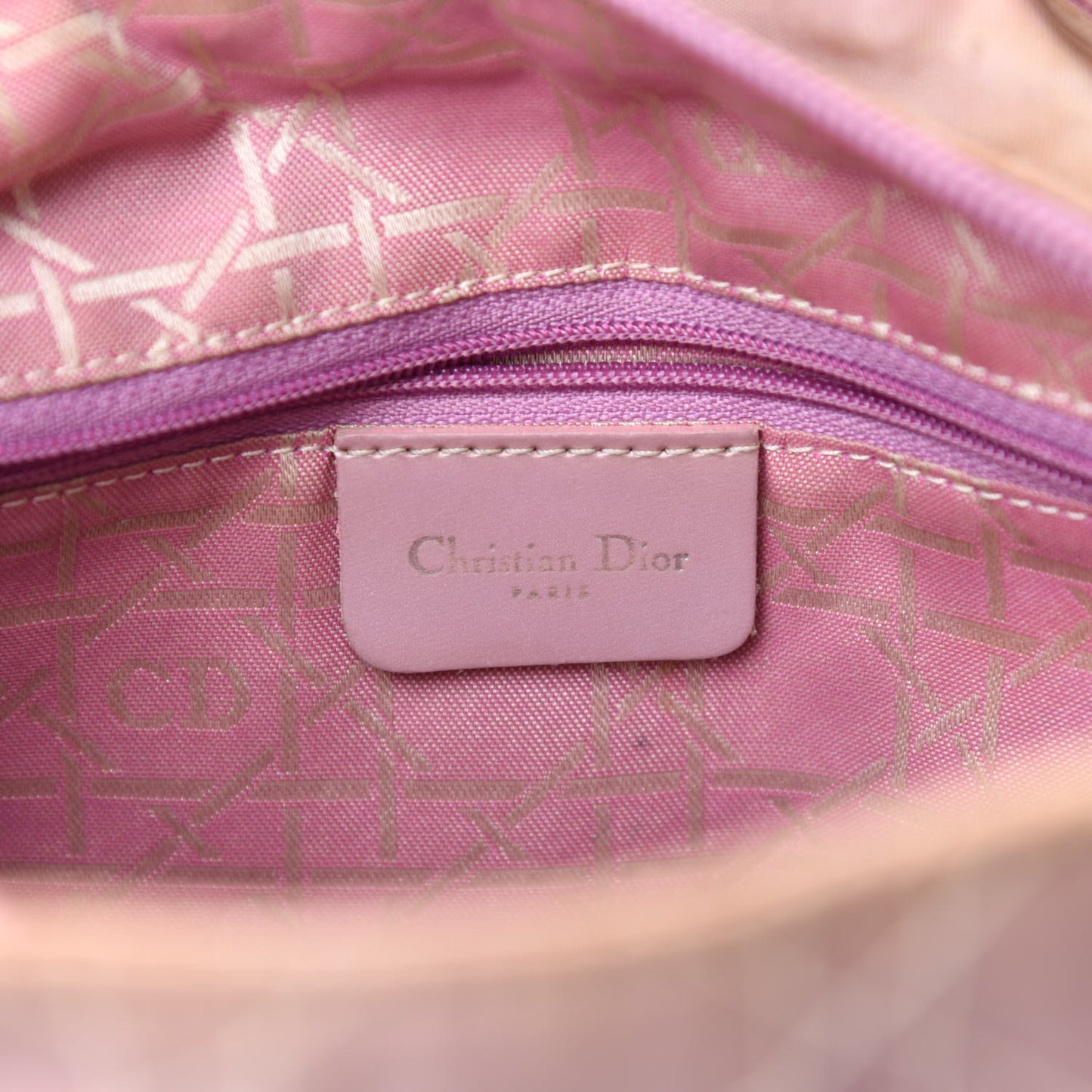 Satin Cannage Medium Lady Dior Pink