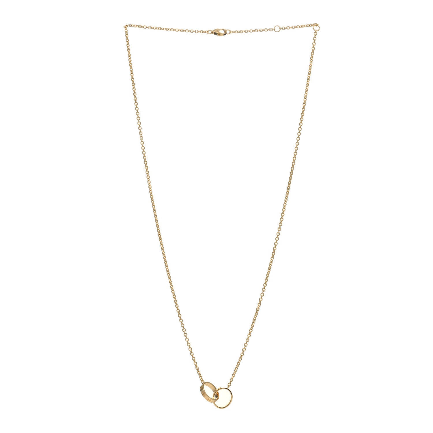 Cartier 18K Yellow Gold Interlocking LOVE Necklace 2 of 3