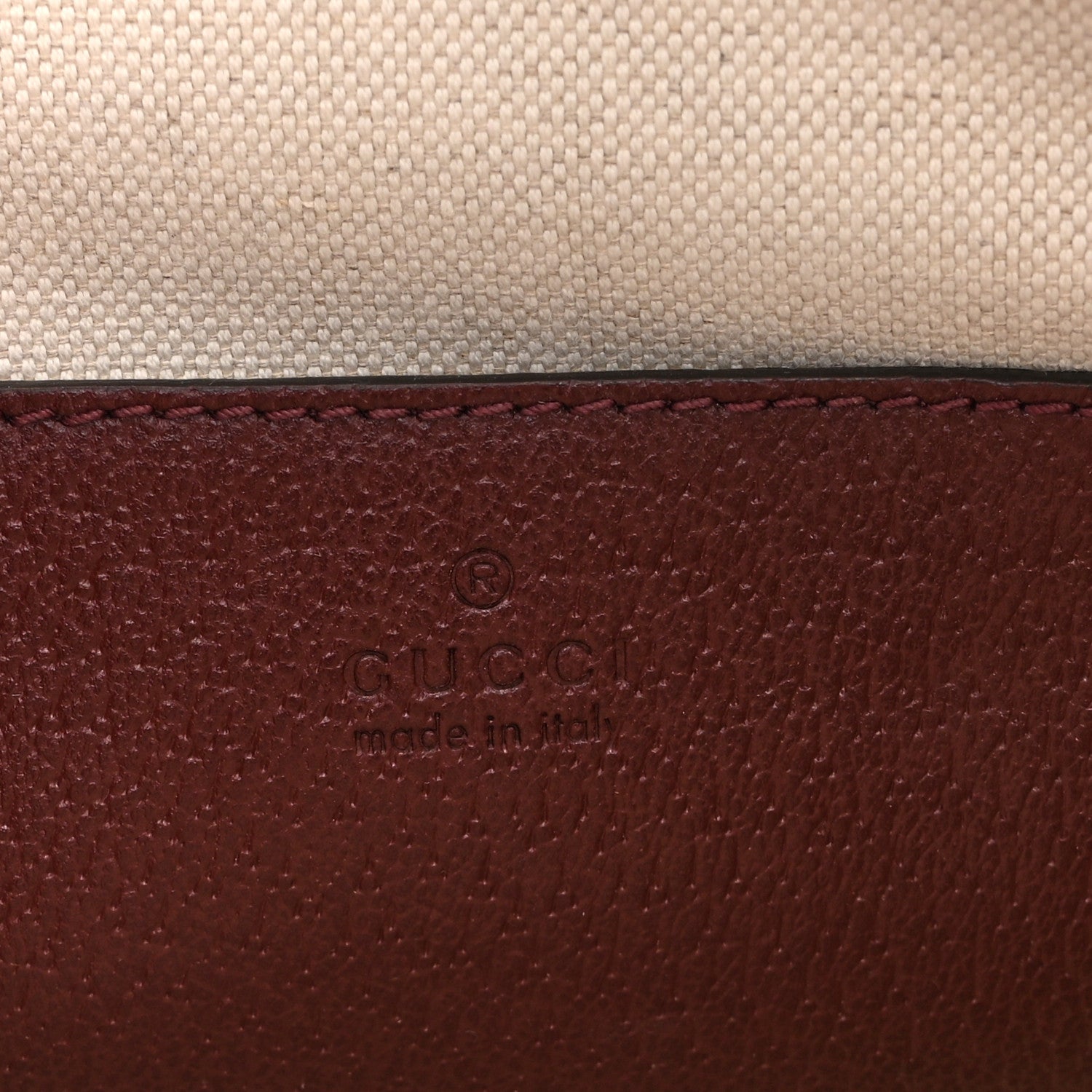 Gucci Monogram Textured Dollar Calfskin Mini Horsebit 1955 Top Handle Bag Sahara Rubino Chardonnay 6 of 11