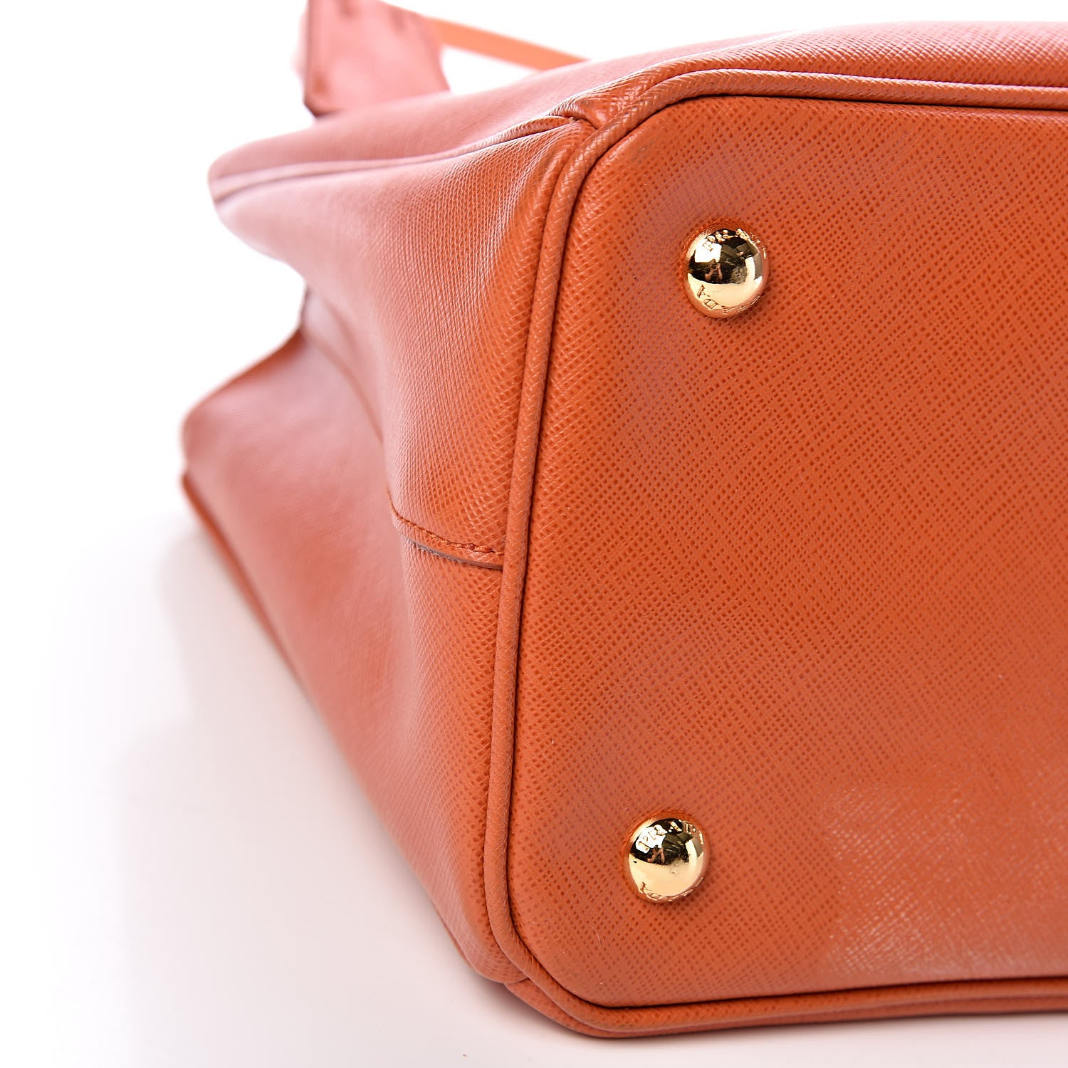 Prada Saffiano Lux Small Tote Papaya 9 of 14