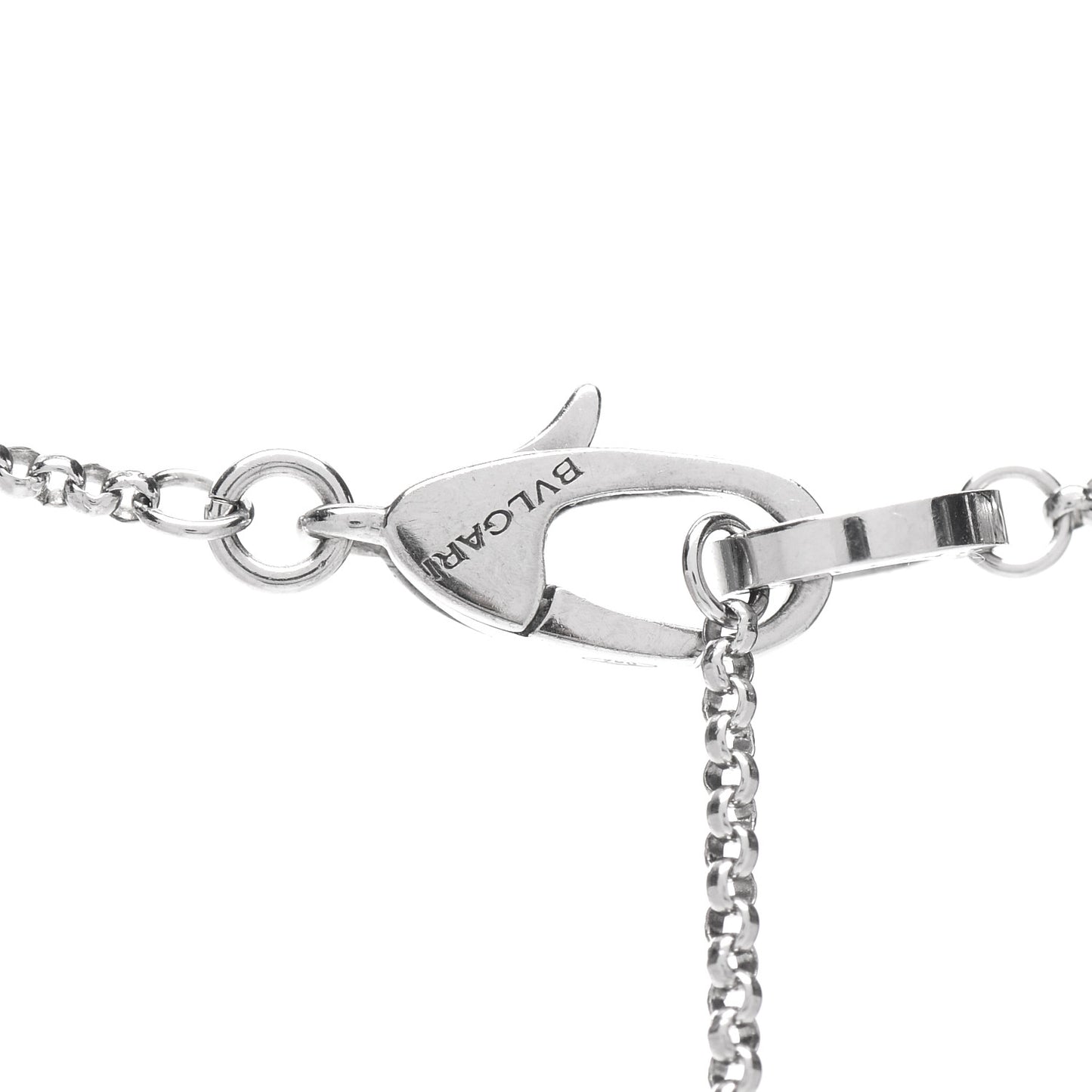 18K White Gold Diamond Small B.Zero1 Pave Pendant Necklace