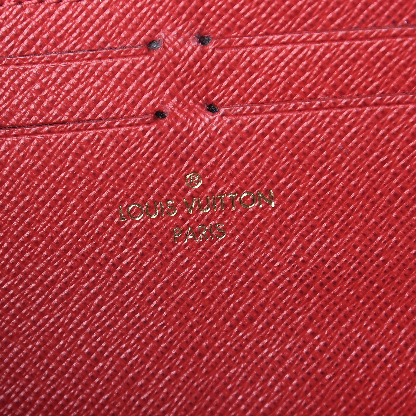 Damier Ebene Clemence Wallet Cherry