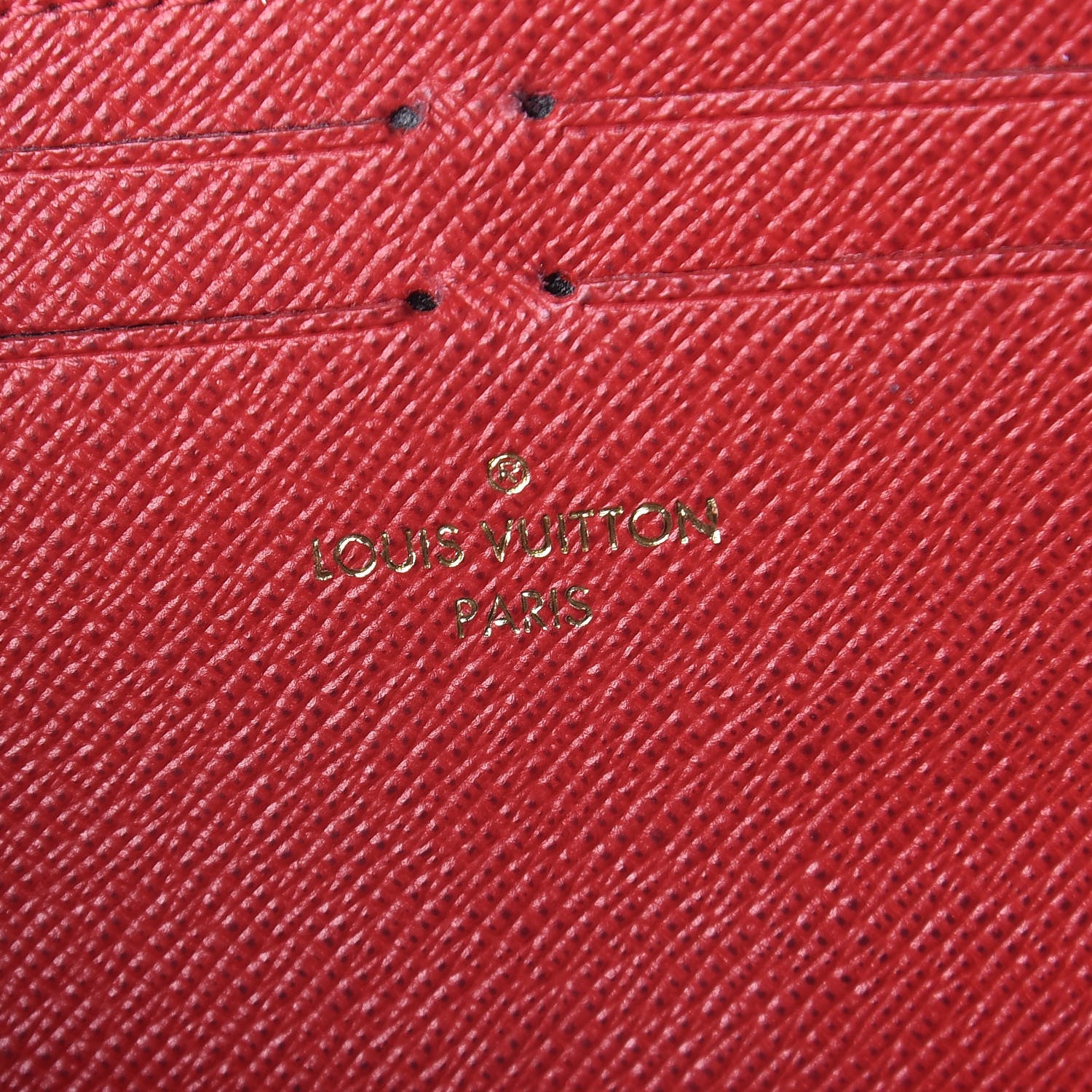 Louis Vuitton Damier Ebene Clemence Wallet Cherry 6 of 7