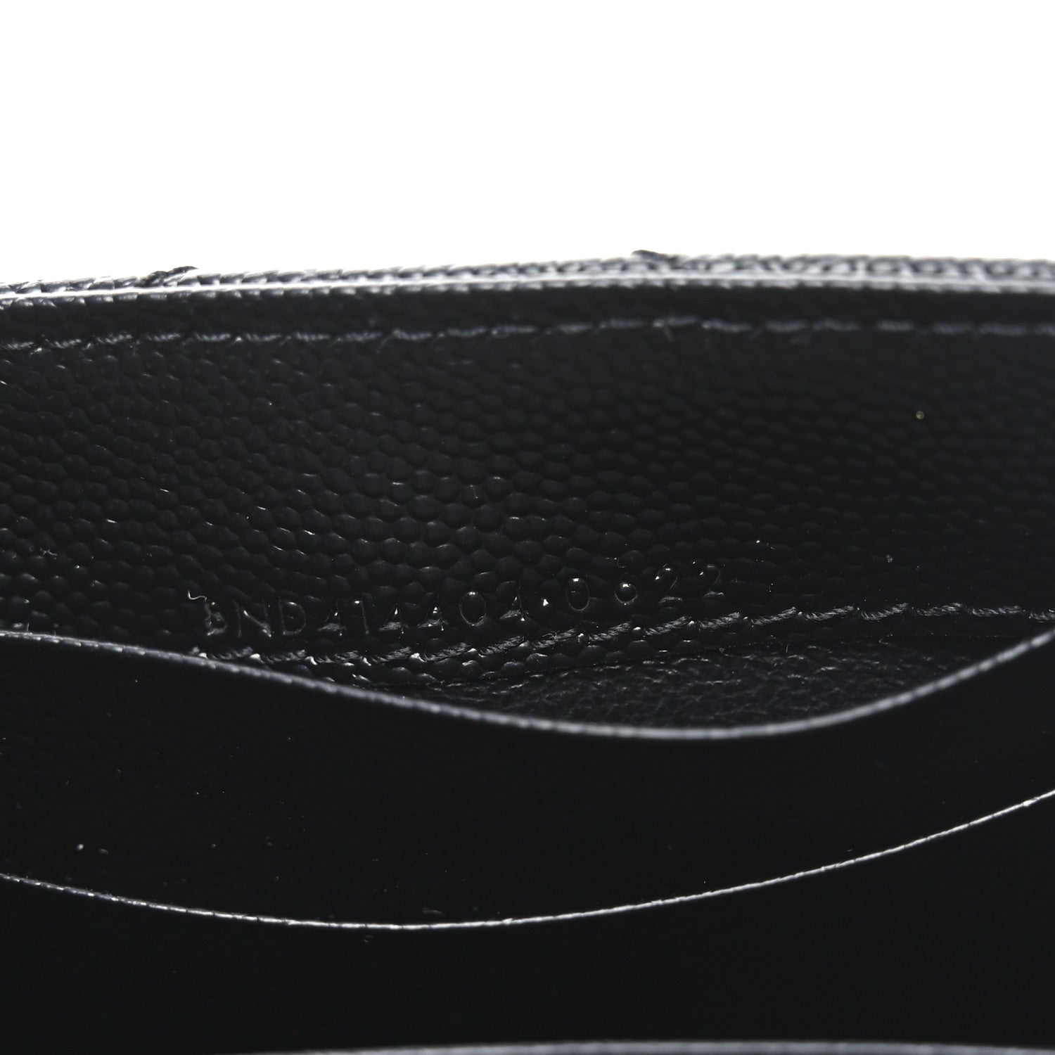 Saint Laurent Grain De Poudre Matelasse Chevron Small Monogram Envelope Wallet Black 7 of 8