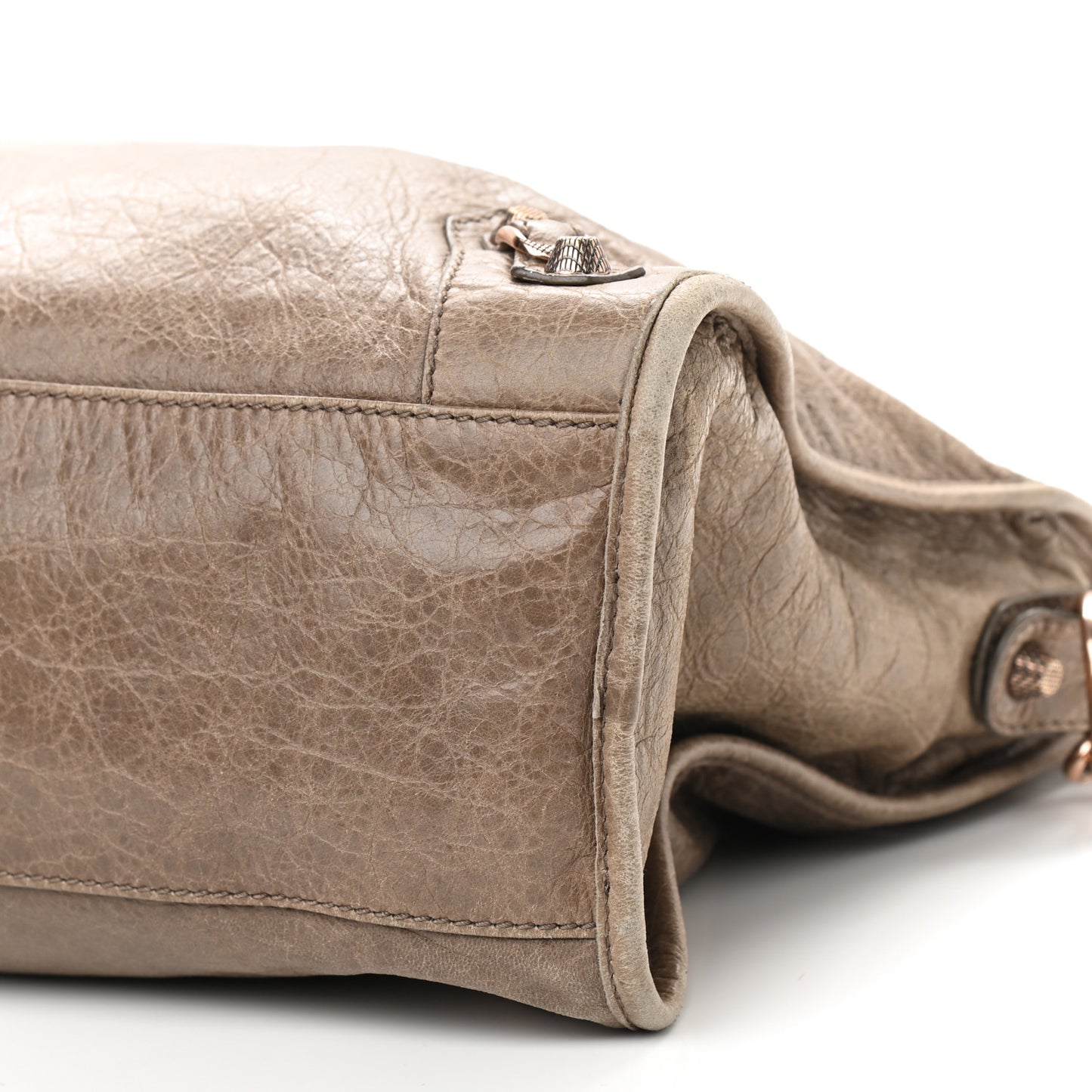 Agneau Giant 12 Rose Gold Hardware City Gris Poivre