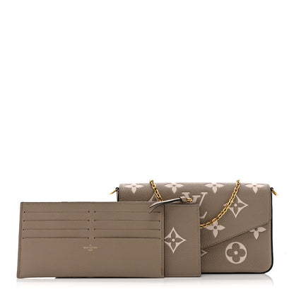 Louis Vuitton Empreinte Monogram Giant Felicie Pochette Tourterelle Creme 3 of 10