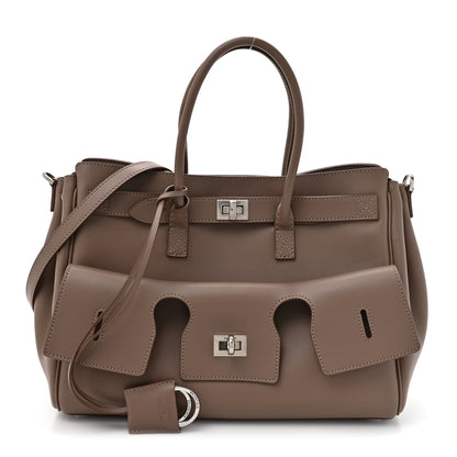 Balenciaga Smooth Calfskin Small Bel Air Carry All Bag Taupe 1 of 10