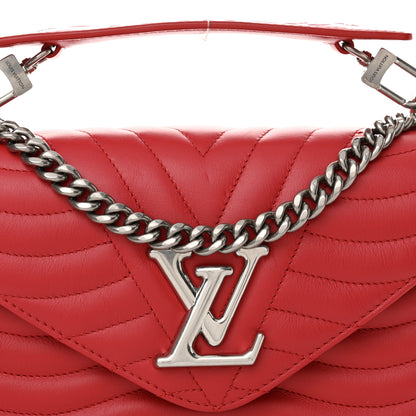 Louis Vuitton Calfskin New Wave Chain MM Ecarlate 8 of 11