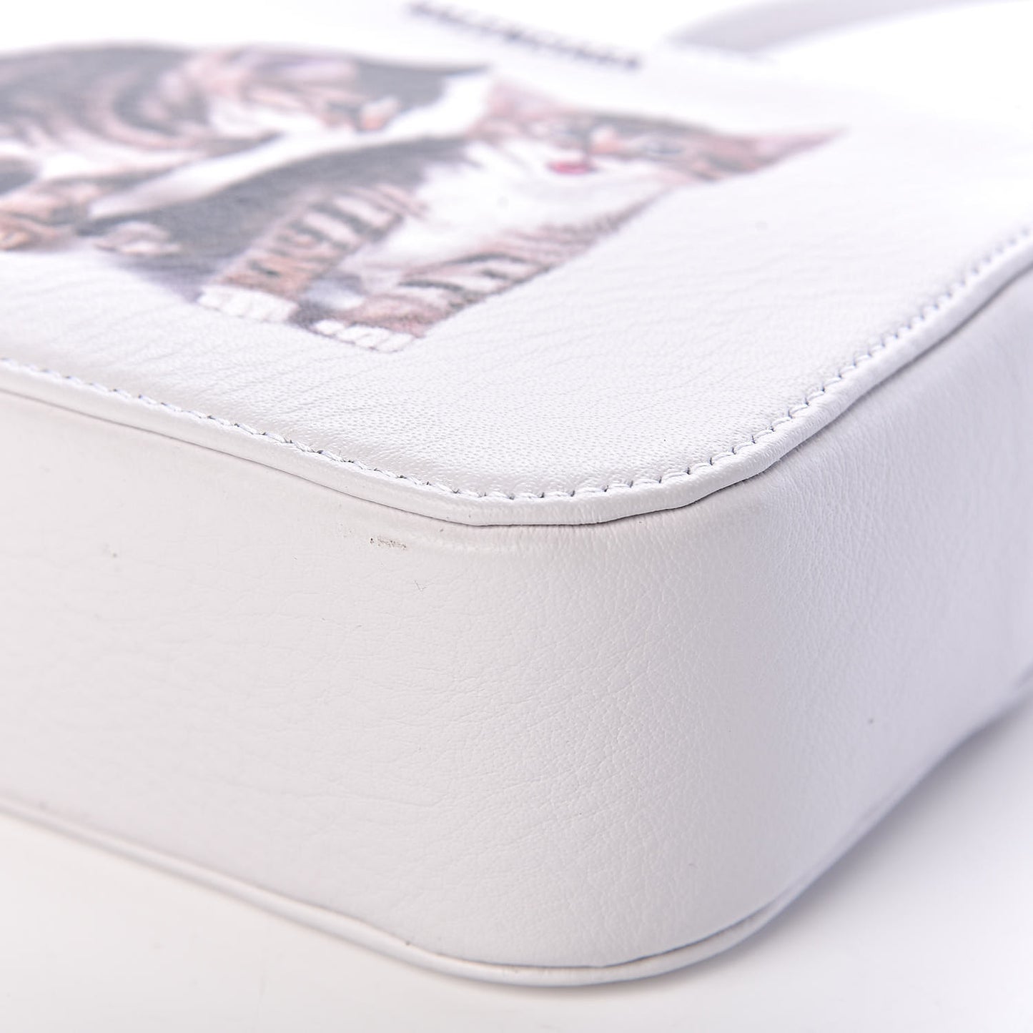 Calfskin Kittens Logo XS Everyday Camera Bag White