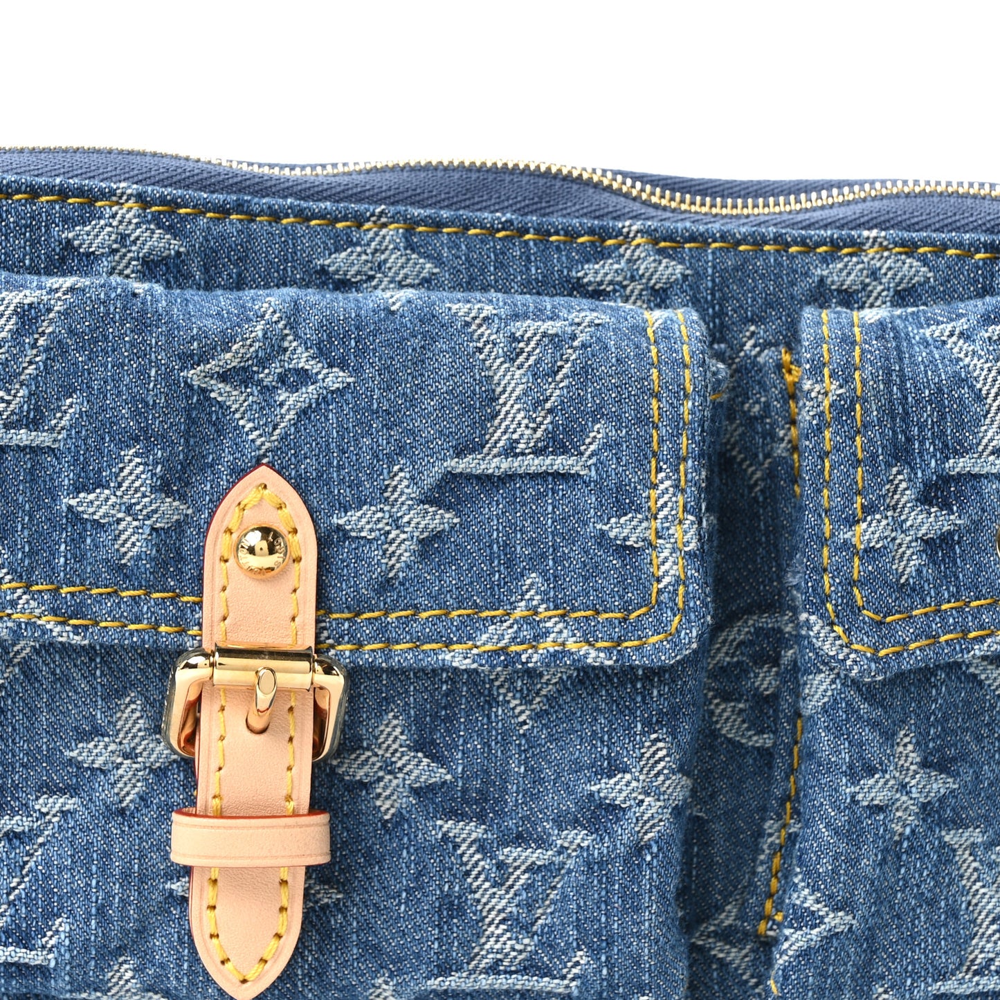 Monogram Denim Pochette Accessories Cargo Blue