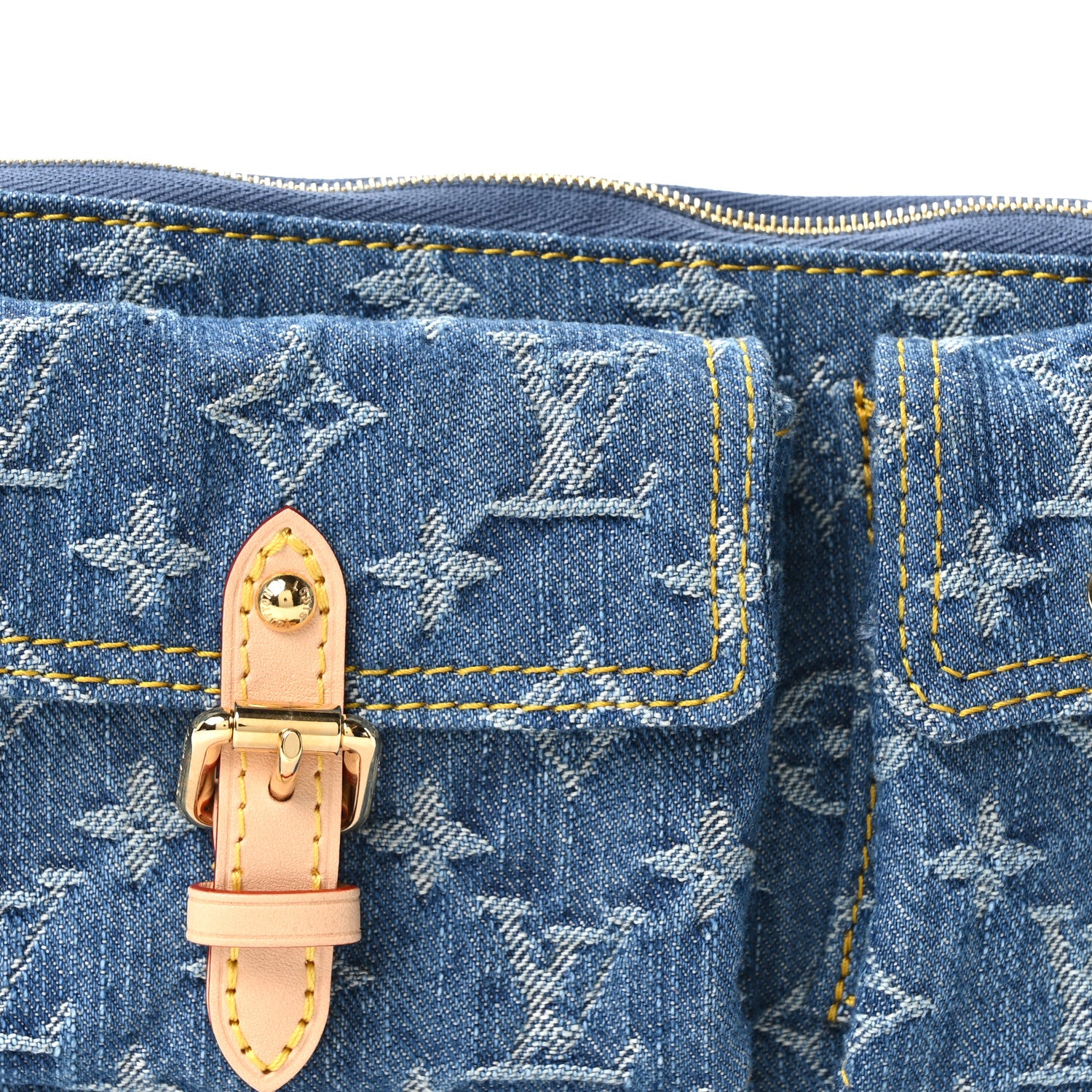 Louis Vuitton Monogram Denim Pochette Accessories Cargo Blue 7 of 9