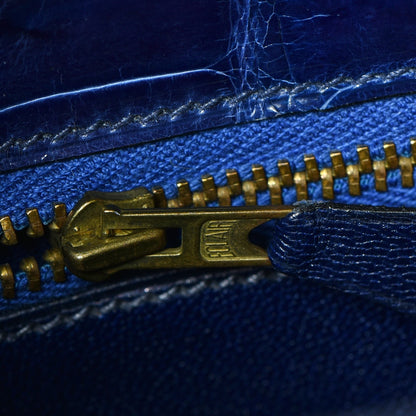 Hermes Shiny Niloticus Crocodile Kelly Sellier 32 Bleu Saphir 25 of 32