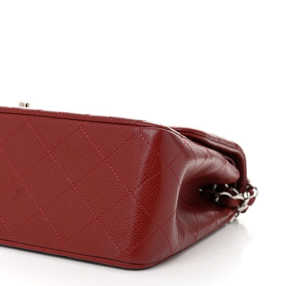 Chanel Caviar Quilted Jumbo Double Flap Dark Red 10 of 10
